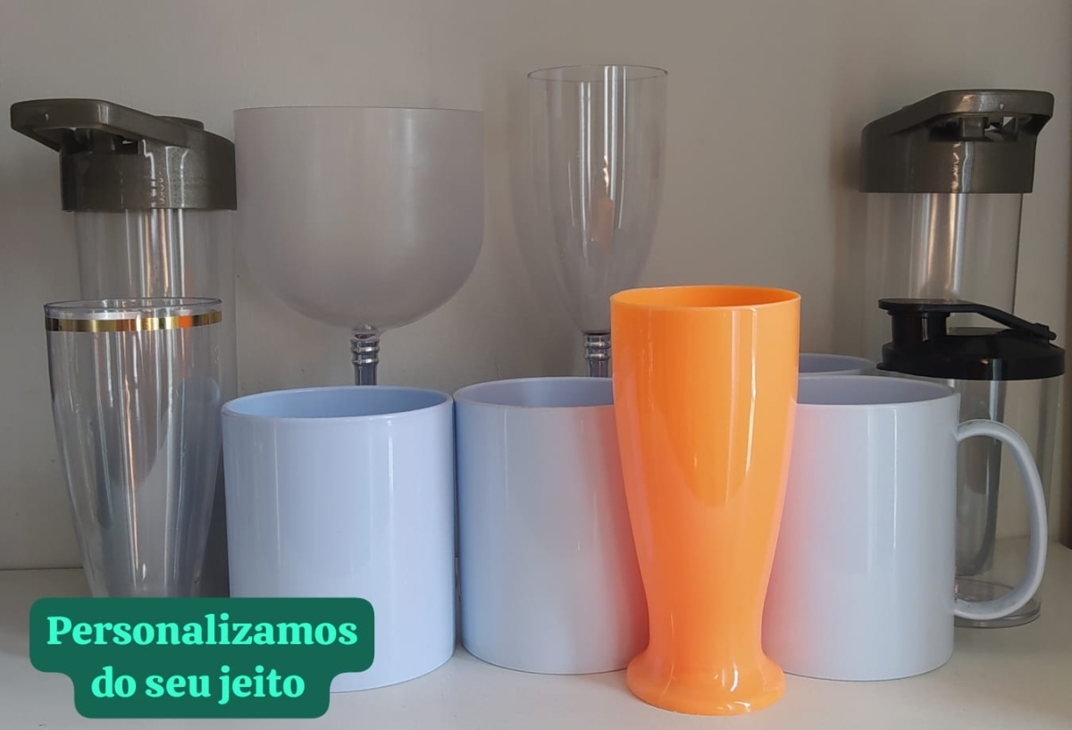 Acrílico e plásticos - copos e canecas unidade